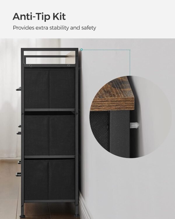 Komoda su 7 medžiaginiais stalčiais, 98 × 28,5 × 85 cm – SONGMICS