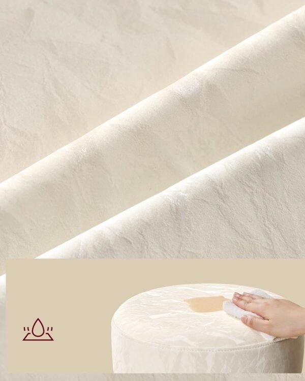 Reguliuojamo aukščio pasukama kosmetinė taburetė 44–60 cm, balta – VASAGLE