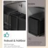 Ištraukiama rūšiavimo šiukšliadėžė spintelei 2 × 20 l, juoda – SONGMICS