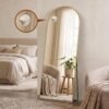 Arkinis viso ūgio veidrodis su atrama, 150 × 40 cm, aukso spalvos – SONGMICS