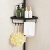 81N5HOPgFML._AC_SL1500_ Teleskopinė kampinė dušo lentyna su 4 lentynėlėmis, 85–305 cm, juoda – SONGMICS