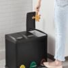 81VqnGrGFOL._SL1500_ Rūšiavimo šiukšliadėžė 3 × 8 l su pedalais, 24 l, juoda – SONGMICS
