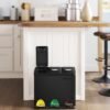 81ZcbJOUpyL._SL1500_ Rūšiavimo šiukšliadėžė 3 × 8 l su pedalais, 24 l, juoda – SONGMICS