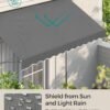 81al-8fo8CL._AC_SL1500_ Balkono markizė 250 × 120 cm su rankena, reguliuojamo aukščio, antracito – SONGMICS