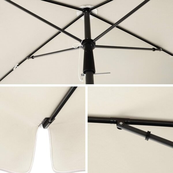 EKSPOZICINĖ PREKĖ Stačiakampis sodo skėtis 180 × 125 cm su reguliuojamu pasvirimu– SONGMICS
