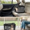 Sulankstomas transportavimo narvas šunims M  60x42x42cm juodas – FEANDREA