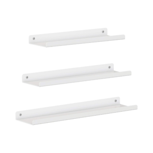 Sieninės lentynos metalinės, 3 vnt., 38 cm, baltos – SONGMICS