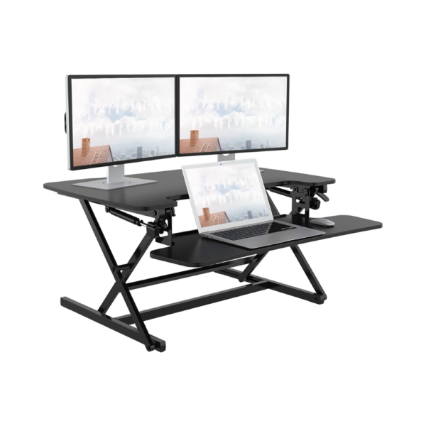 Reguliuojamo aukščio stalo pakyla-konverteris 89 cm, juodas – FlexiSpot M8MB