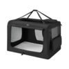 XXXXL sulankstomas transportavimo narvas šunims 122 × 79 × 79 cm, juodas – FEANDREA