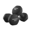 Hantelių rinkinys 2 × 8 kg, šešiakampiai, neopreno danga, juodi – SONGMICS