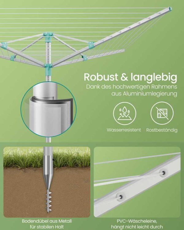 drabuziu-linija-songmics-llr302e01-170-8ca5c2a37b Lauko skalbinių džiovyklė 50 m, reguliuojamo aukščio 121–183 cm – SONGMICS