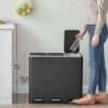 nauja-rusiavimo-siuksliu-deze-siuksline-songmics-4256160859 Rūšiavimo šiukšliadėžė 3 × 18 l su pedalais, 54 l– SONGMICS