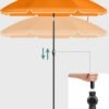 songmics-sketis-160-cm-0abf3961d5 Paplūdimio, sodo skėtis Ø 160 cm su reguliuojamu pasvirimu oranžinis – SONGMICS