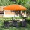 songmics-sketis-160-cm_4g1P7dV Paplūdimio, sodo skėtis Ø 160 cm su reguliuojamu pasvirimu oranžinis – SONGMICS