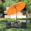songmics-sketis-160-cm_KZg6ksH Paplūdimio, sodo skėtis Ø 160 cm su reguliuojamu pasvirimu oranžinis – SONGMICS