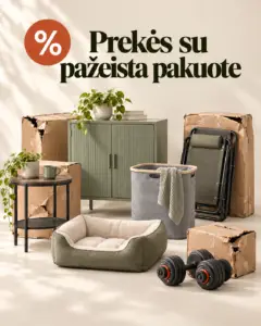 Prekės su pažeista pakuote