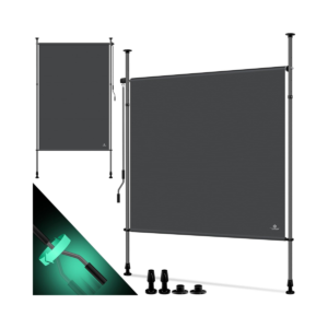 Vertikali balkono markizė be gręžimo, 120 cm, antracito – KESSER